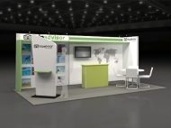 Tripadvisor 10x20 trade show booth by Structurz Exhibits and Graphics.